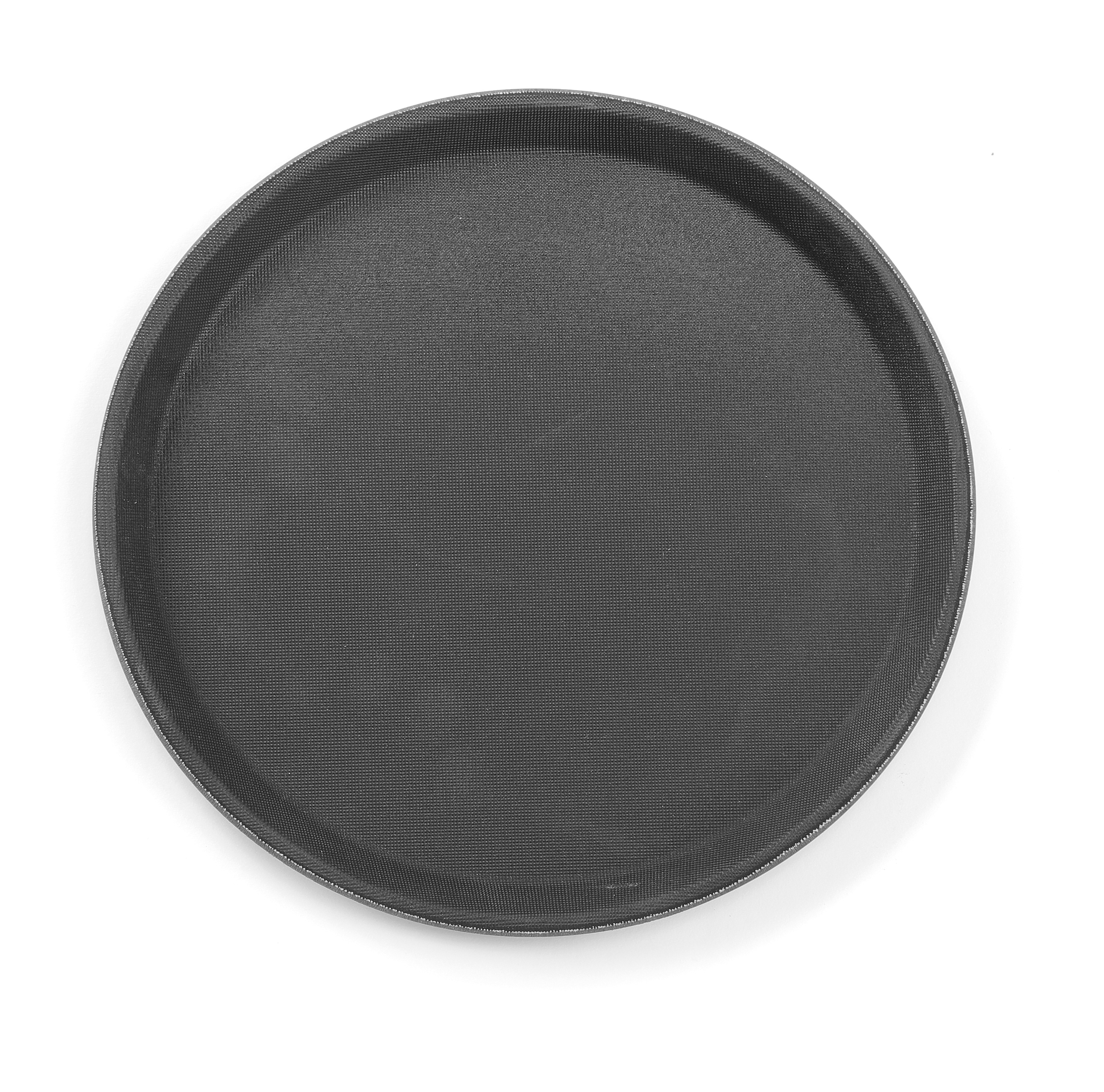 Serviertablett, schwarz, rund