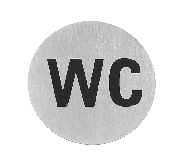 T&#252;rschilder &quot;WC&quot; Edelstahl 