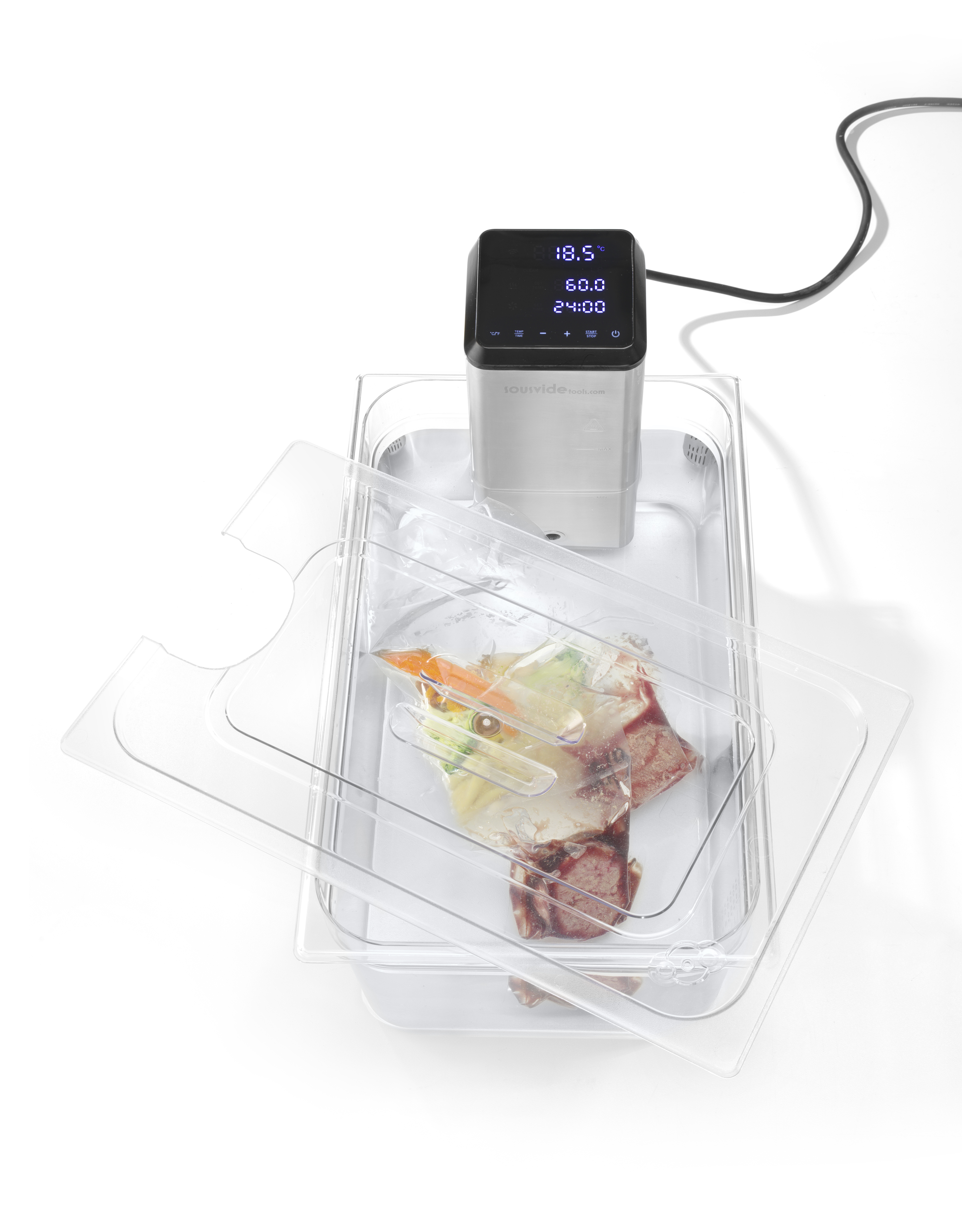 Gastronorm-Deckel mit Sous-Vide-Stick-Aussparung, 530x325 mm