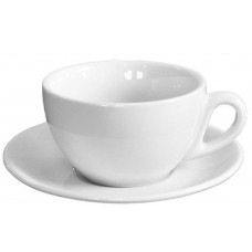 Tee- Cappuccino Untertasse 16cm, MILANO, uni weiss