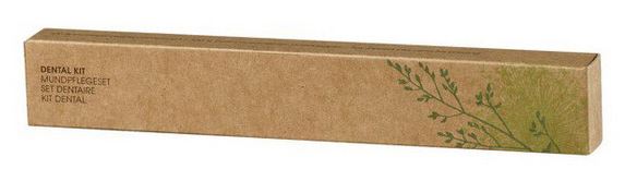 Mundpflegeset in Karton braun 100%recycelbar, EG
