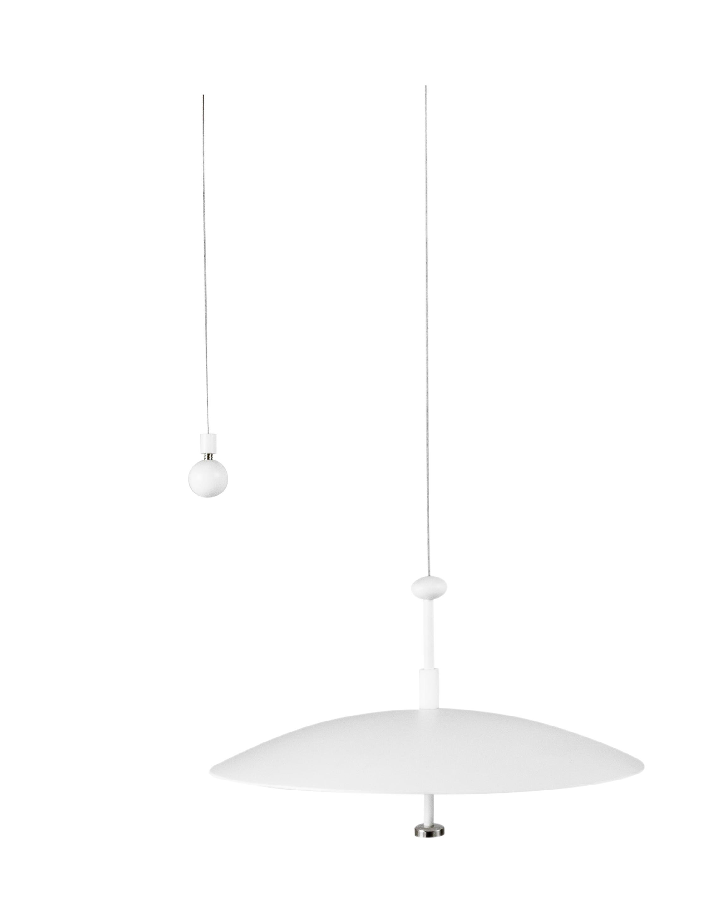 Nuvola-Kappe mit Draht zum Aufhängen Stahl, weiss