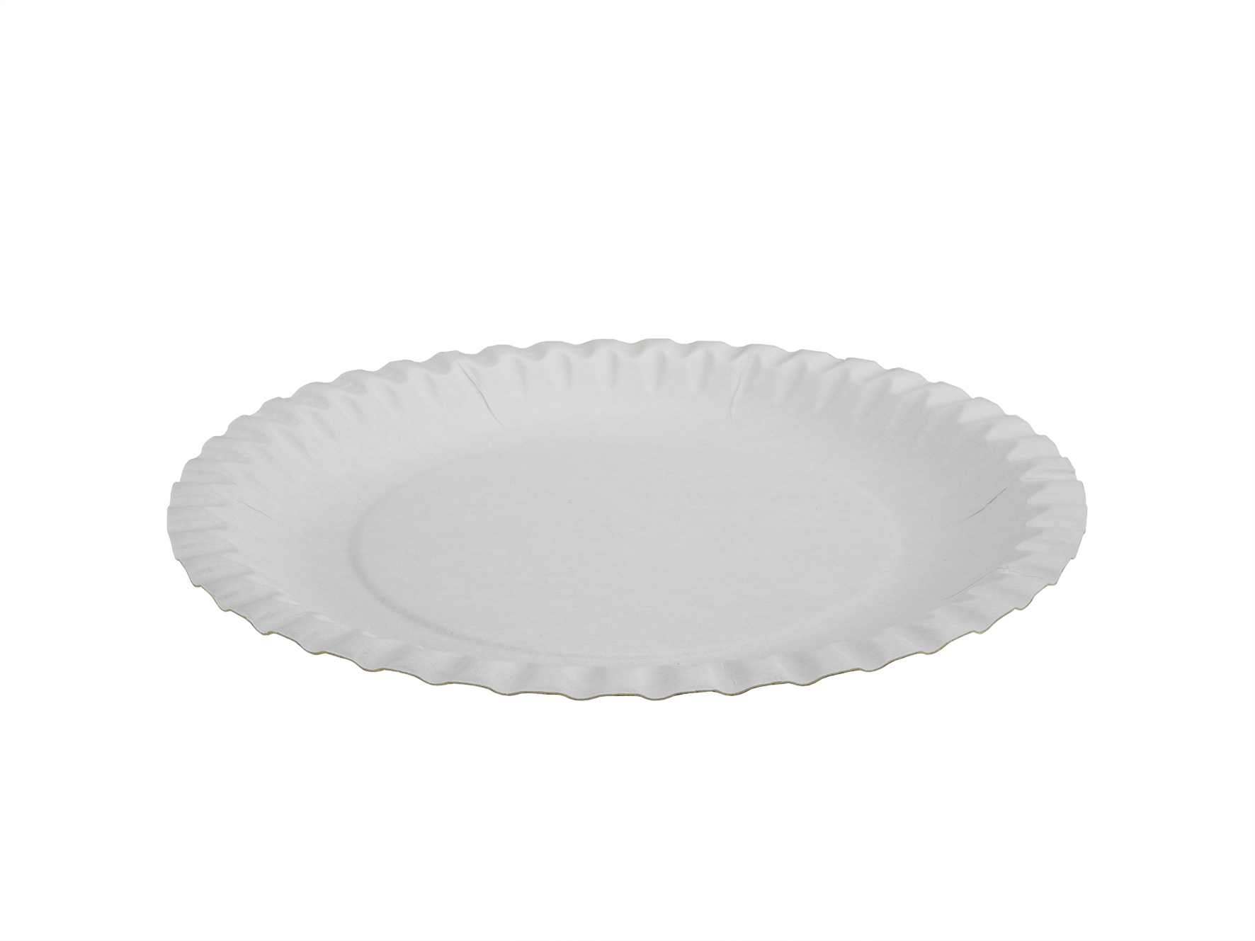 Teller aus Karton, &#248;180mm, weiss