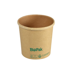 Bowl Ronda Short, Karton/PLA, braun, 360ml