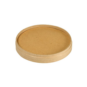 Deckel Ronda Short, Karton/PLA, braun, f&#252;r 480ml