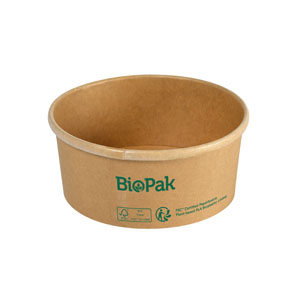Bowl Ronda Slim, Karton/PLA, braun, 350ml