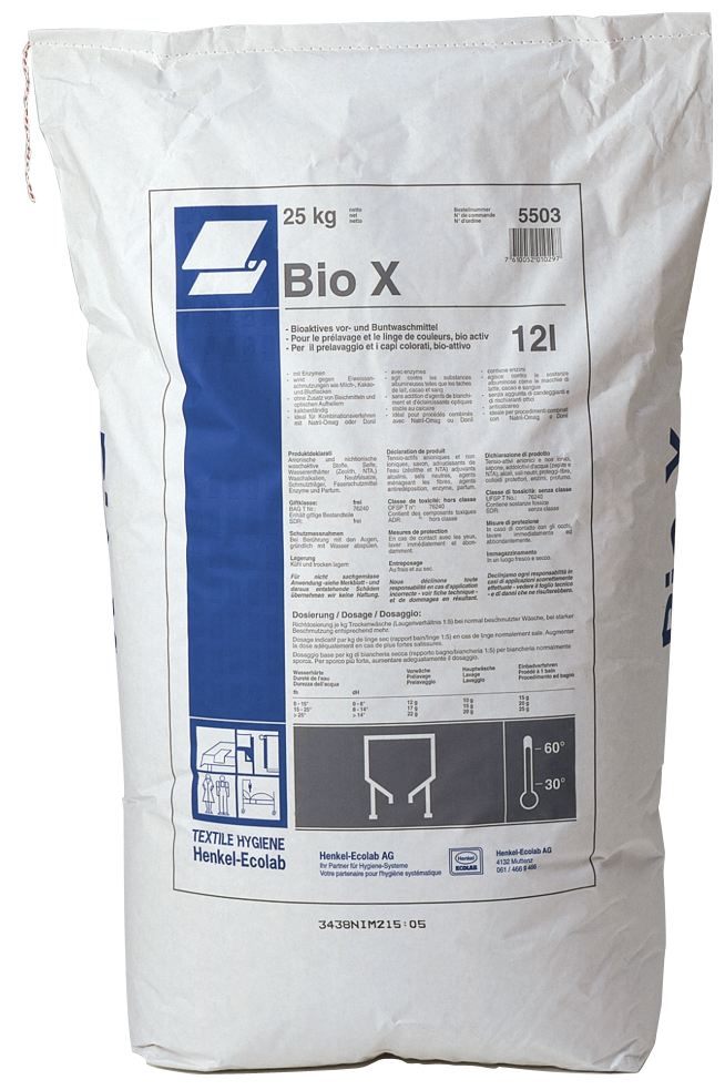 Bio-X 25kg, Bioaktives Vor- und Buntwaschmittel