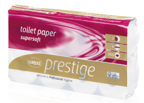 Toilettenpapier WEPA Prestige, 3-lg. 250 Bl. &#224; 11cm