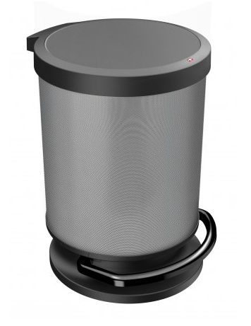 Treteimer Pedaleimer, rund, PASO, 20lt, carbon metallic