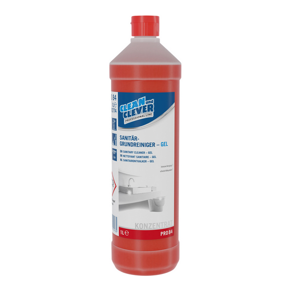CLEAN and CLEVER Sanitärgrundreiniger-Gel PRO 84, 1lt