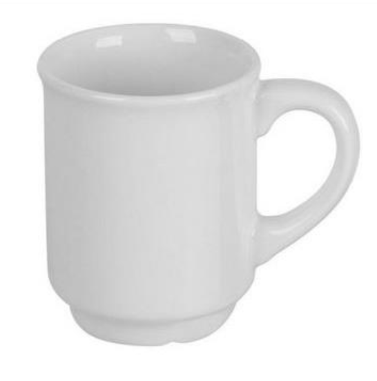 Glühweinbecher Keramik weiss 2.4dl, H93mm, mit Henkel